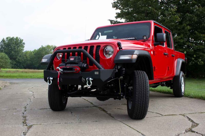 Jeep Wrangler JL Front Bumper - Fishbone Offroad - Mako Front - Black textured powder coat - `18-`27